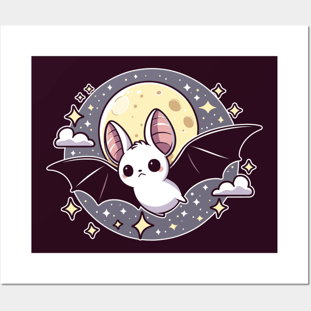 white bat of the night Wall Art by hunnydoll